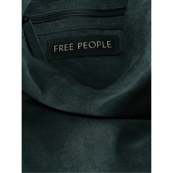 NWT FREE PEOPLE Bobbi Slouch Suede Tote / Pine - Picture 5 of 6